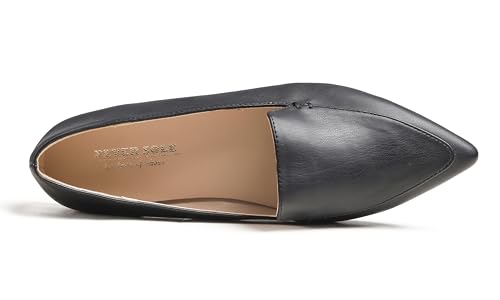 Image of FEVERSOLE Women's Loafer Flat Pointed Deco Low Heel Fashion Slip On Dress Driving Office Shoes