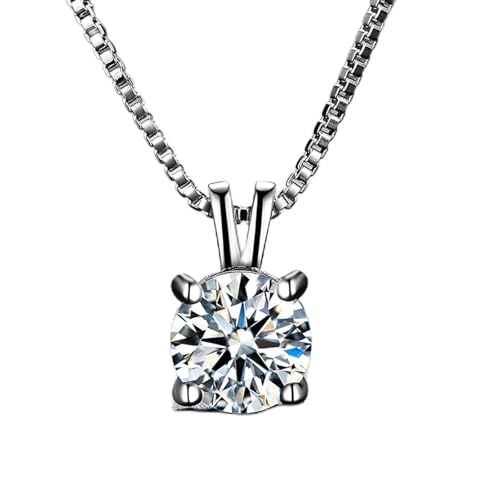 Collier diamant de laboratoire 2CT et argent 925 le cadeau idéal pour femme
