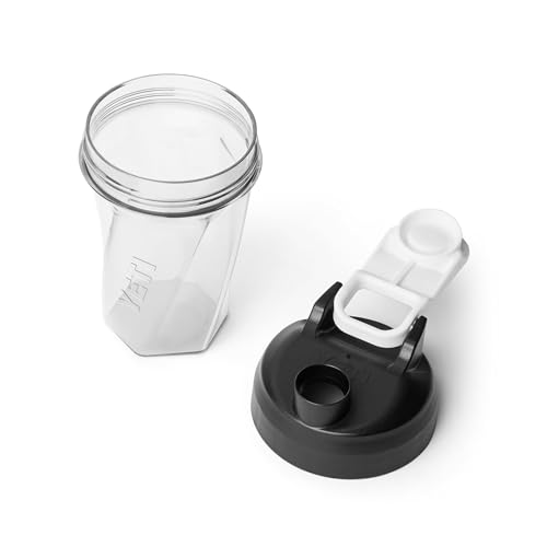 Image of YETI Yonder Helimix Vortex Blender Shaker Bottle Holds up to 20oz | No Blending Ball or Whisk | USA Made | Portable Pre Workout Whey Protein Drink Shaker Cup | Dishwasher Safe, Clear (Pack of 2)