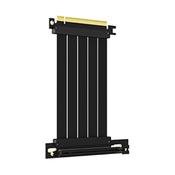 GLOTRENDS Cabo Riser PCIe 4.0 X16 de 150 mm (0->90 graus), compatível com GPU PCIE GEN 4.0, como RTX4090-RTX3060, RX7900, RX6950XT-RX6500XT, etc