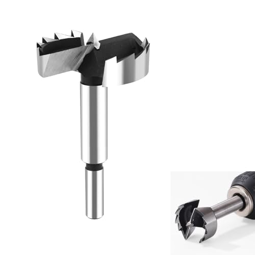 60mm Forstner Drill Bit for Woodworking Heavy-Duty Wood Boring Bits for Woodworking, Furniture, Cabinets, Includes Storage Case