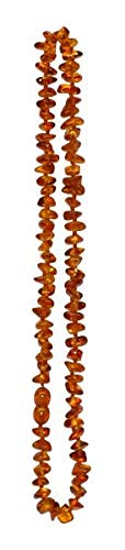 Preisvergleich Produktbild NaturGut Bernstein Flachbarockkette-Halskette, Cognac ca.45cm