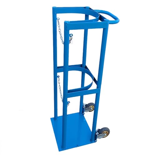 Support de bouteille d'acétylène roulant monobloc en métal