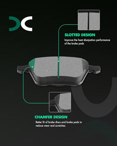 Image of SCITOO D1111 D1108 Front Semi-Metal Rear Ceramic Brake Pads Sets Fit For Audi A4 / A4 Quattro / A6 / A6 Quattro /TT Quattro,For VW CC /For Passat /For Passat CC /For R32