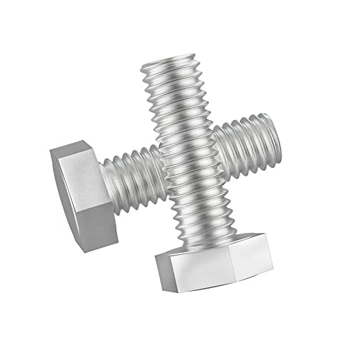 Image of 5 /16-18 x 1-1 /4 inch (1 /2 to 6 inch Optional) Hex Head Screw Bolt, Stainless Steel 18-8(304), Fully Threaded,25pcs