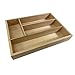 Portaposate Da Cassetto In Legno Pregiato Organizer Porta Posate Cucina Con 4 Scomparti Utile Separatore Cassetti Cucina Realizzato Da Artigiani Italiani 33X25X5 Made In Italy Kasalingo marrone Chiaro