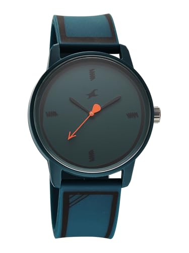 Image of Fastrack Tees Zine with Dark Green Dial Dark Green Silicon Strap Watch for Unisex - 38145PP07W