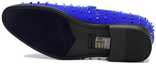 Image of SPK26 Men's Vintage Velvet Rhinestone Designer Dress Loafers Slip On Shoes Classic Tuxedo Dress Shoes
