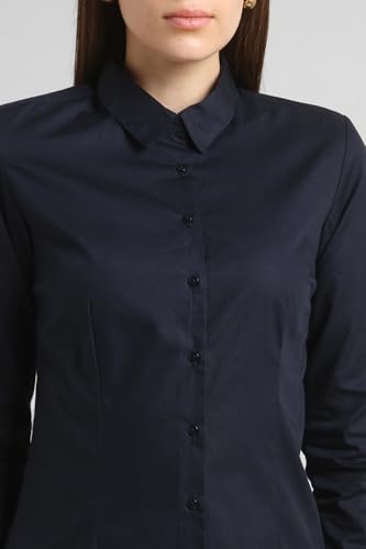 Image of Van Heusen Women's Regular Fit Solid Full Sleeve Cotton Rich Formal Shirt