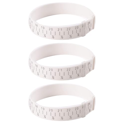 Medidor de Muñeca, 15-25 cm Ajustable Joyería Medida Tamaño de Muñeca Herramienta Plástico Pulsera Medida para Tamaño de Joyería Pulseras Brazaletes (3 Pcs)
