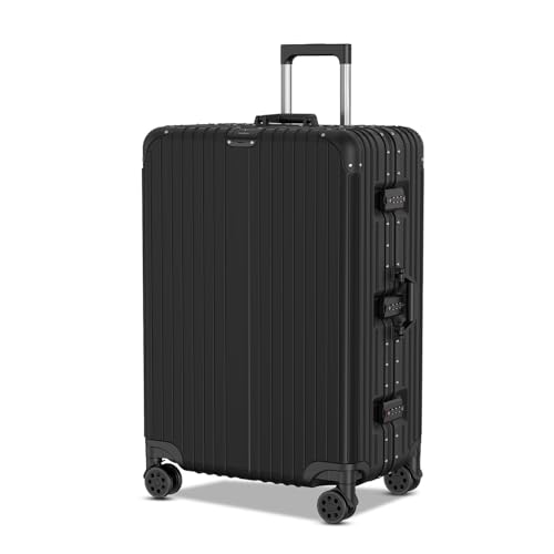 Voyagoux Valise Grande - 114L, Valise Rigide, Aluminium, Valises avec Serrure TSA, 4X Air Wheel-System Roue, Suitcase, Robuste et léger Suitcase, 77x51x32cm,...