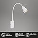 BRILONER Leuchten - Bettleuchte, Wandleuchte, Leselampe inkl. Flexarm, An-/Ausschalter via Touchfunktion, 1x LED/GU10, 5 Watt, 400 Lumen, 3.000 Kelvin, Metall, Weiß, 2085-016