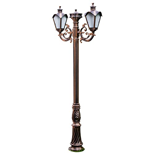 Poste Para Jardim Colonial Sinha Alumínio Cobre 2E27 1.84m 15001/2