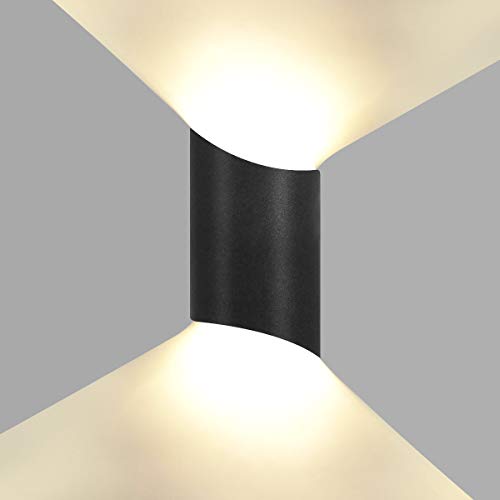 HAWEE 10W Imperméable Moderne Applique Murale LED Lampe Murale Up Down Aluminium Lèche-murs LED Intérieur Extérieur pour Salle de Bains Escalier Salon Chambre à...