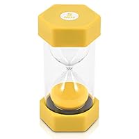 TeacherFav Sand Timer for Kids - 5 Minute Yellow - 6.3 Inches Hourglass Acrylic Covered Clock for Classroom, Home & Kids Room - Large Single Pack