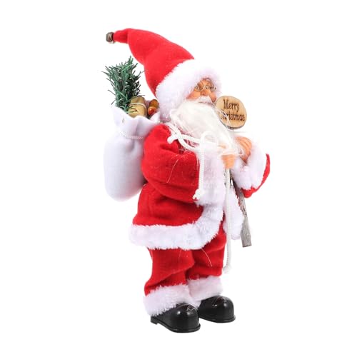 Père Noël chantant et dansant en tissu rouge pour animer vos repas