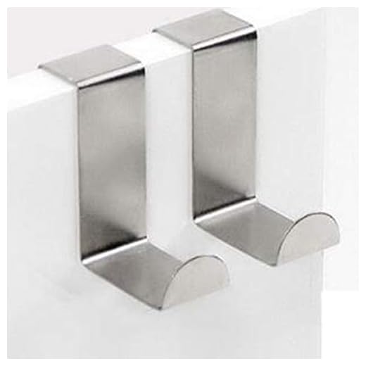 Greatangle 2 Uds Gancho De Puerta Armario De Acero Inoxidable Percha De Ropa Organizador De Cocina Organizador De Almacenamiento Herramientas De Soporte De Estante De Plata