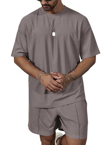 Image of Vogaan Men's T-Shirt and Shorts Set | Top & Shorts Night Suits Set | Night Wear for Men | Holiday Outfits for Men's