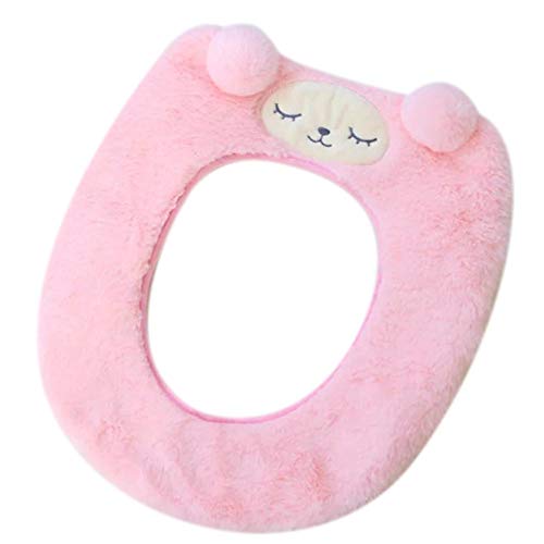 wonderfulwu Toilettensitzbezug, süßes weiches Schaf, Kaninchenmuster, Toilettensitzkissen mit warmen Kaninchenhaaren a Cover