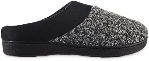 isotoner womens Memory Foam Heather Knit Jessie Hoodback Eco Comfort Slip-on Slipper, Dark Charcoal Heather, 8.5-9 US | Image 6
