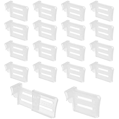 Freezer Dividers, 16 Pack Refrigerator Door Organizer, Drawer Adjustable Separators, Expandable From 2.5-4.3 Inches, for Home Kitchen Office Supplies Tidy, Clear Cover