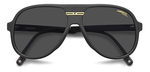 Image of Carrera Mens C Sport 07 /S Pilot Sunglasses, Matte Black Gold, 59mm
