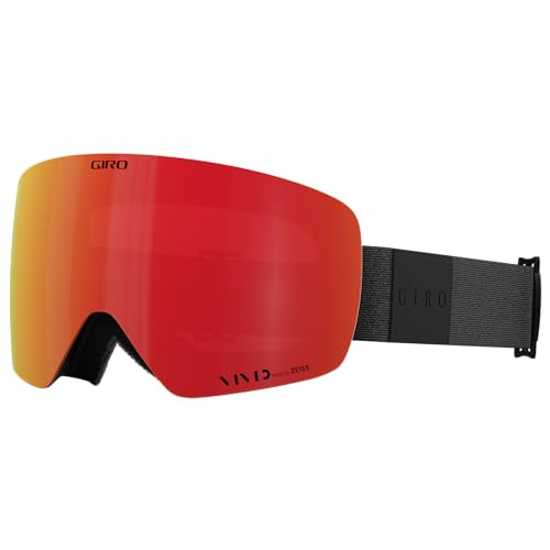 Giro Contour Ski Goggles - Snowboard Goggles for Men & Women - Black Mono Strap with Vivid...