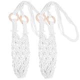 VALICLUD 2 Piezas Portabotellas de Vino Macramé de Algodón Colgador de Pared para Almacenamiento Cocina Bolsa Decorativa Bohemia Ajustable Diseño Ahorra Espacio para Hogar