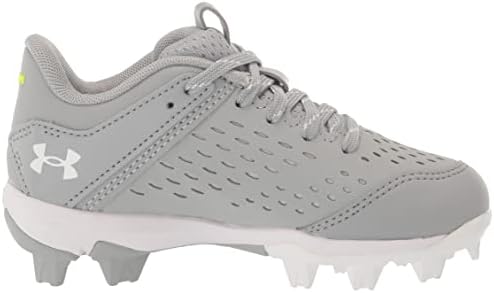 Under Armour Boy's Leadoff Low Junior Rubber Molded Cleat Shoe, Baseball Gray, 5 Big Kid | Image 5
