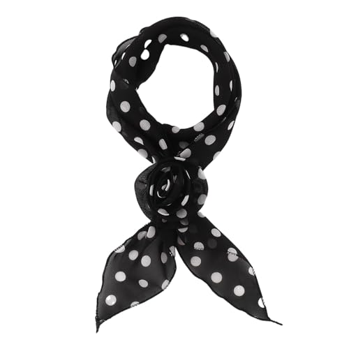 Dtja Fashion Flower Hair Pin Neck Scarves for Women Purse Bag Scarfs for Handbags Silky Long Thin Satin Headscarf Neckerchief