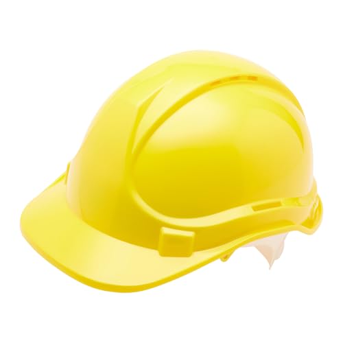 Blackrock Casco Amarillo, Casco de Seguridad, Para Construcción, Hombre Mujer Unisex, Cascos de Trabajo, Constructor, Talla Única Correa Ajustable, Protección HDPE, UK/EU 2016/425 EN937:2012+A1:2012