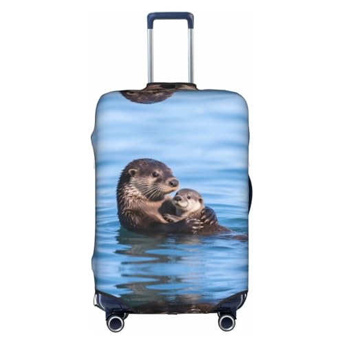 Sea Otter Suitcase Covers for Luggage, Dustproof Anti-scratch Wheeled Case Cover, Washable Protector Fits 18