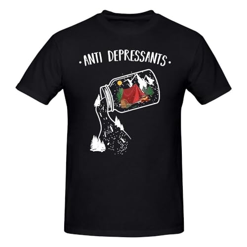 T-shirt camping anti-stress en coton pour oublier la routine en mode streetwear