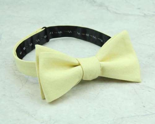 Image of Mens Solid Linen Ties - Slim Pattern Necktie for Men Wedding Groomsmen