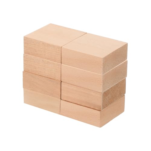 QUARKZMAN 8 Stücke Basswood Schnitzblock, 0,8x2x2 Quadratische Holzdübelblöcke Holzstücke für DIY, Kunstdekoration, Handwerksschnitzen, Handgeschnitzt