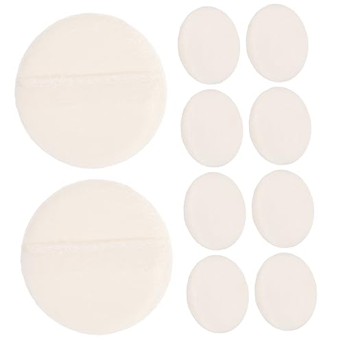 PATKAW 12 Piezas borla de talco para bebé esponjas aplicadoras de maquillaje botella agitadora - Puff maquillaje - Puff redondo bocanadas de polvo para polvos faciales aplicador de polvo