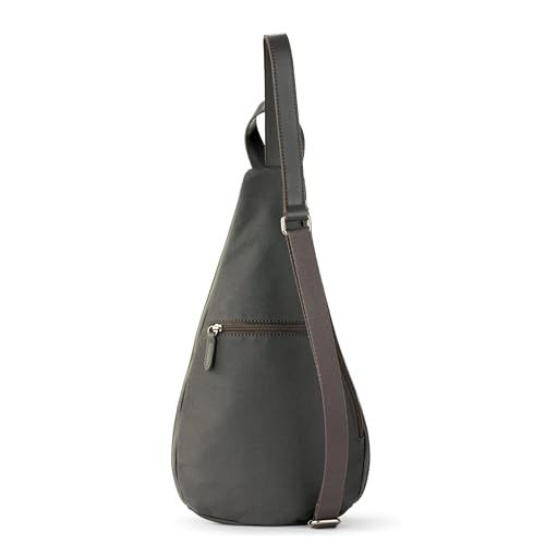 Image of The Sak Geo Sling Backpack in Leather, Convertible Design, Slate