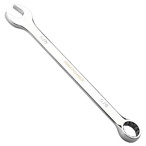 Image of MAXPOWER 5 /8 inch Combination Wrench, Professional Open & Box End, Mirror Polished Finish, Forged Heat-Treated Cr-V Steel, 12-Point Design