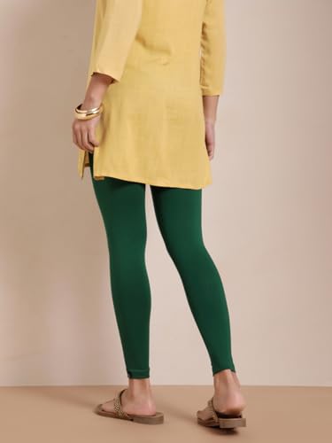 Image of TWIN BIRDS Super Stretchable Cotton Elasthane Fabric Ankle Length Leggings for Women