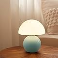 Dawnwake Mushroom Lamp Table Lamp for Bedroom,Desk Bedside Small Lamps for Living Room Night Stands,Mushroom Decor Cute Mini Modern Mid Century Lamps,Unique Aesthetic Home Living Room Decor(Blue)