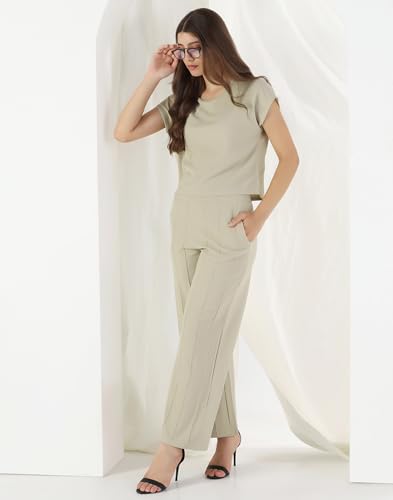 Image of Selvia Women's Tops and Trouser Co ord Set| Lycra Dress for Woman Stylish
