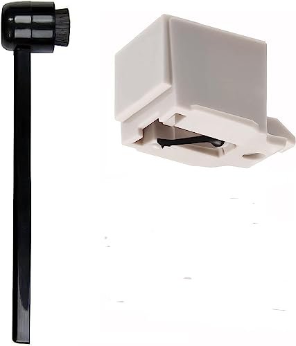 Record Player Needle Replacement for AT-VMN95E Stylus with Cleaning Brush, Elliptical Turntable Needle Compatible with Audio-Technica AT-LP120X Vinyl Record Player