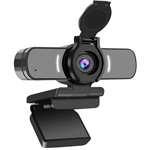 Dericam 1080P HD Webcam with Microphone, USB Webcam, Play and Plug Computer Camera For Skype, FaceTime, PC/Mac/Laptop with Privacy Cover for Video Calling Streaming, Conference, Gaming, Online Classes