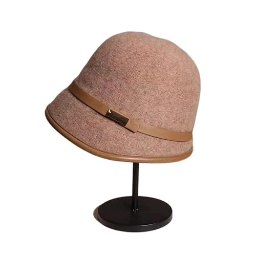 Chapeau melon pour femmes ajustable chaud rétro style patchwork automne-hiver