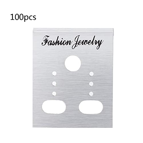 BEIDUOYANG 100Pcs Earring Display Cards Earring Holder Cards Professional Plastic Earring Ear Studs Holder Display Cards Jewelry Bags Drawstring Purple, Black