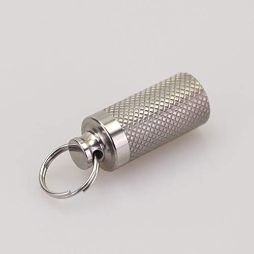 Lioobo – Chaveiro de liga à prova d'água, porta-comprimidos, bolso para garrafas, emergência, mini
