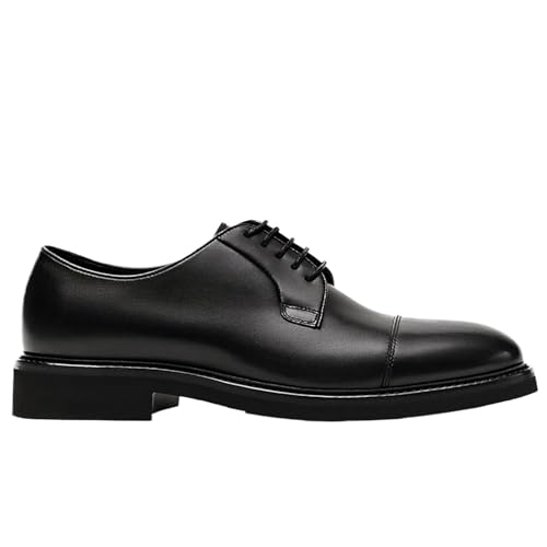 Mens Classic Dress Oxfords, Wingtip Prince Modern Casual and Versatile Lace Up Shoes, Genuine Leather Dress Shoes Tuxedo Shoes for Men's
