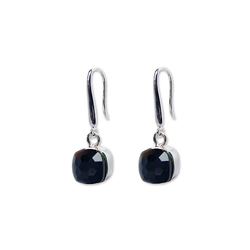 HARSHALI GEMS - arete para mujer, Plata, Goshenita