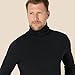 Amazon Essentials Men's Slim Fit Turtleneck Shirts, Black, Large