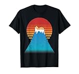 Photo Gallery retro vintage cat & monte fuji - 80s estetica ukiyo-e style maglietta Photo Gallery retro vintage cat & monte fuji - 80s estetica ukiyo-e style maglietta